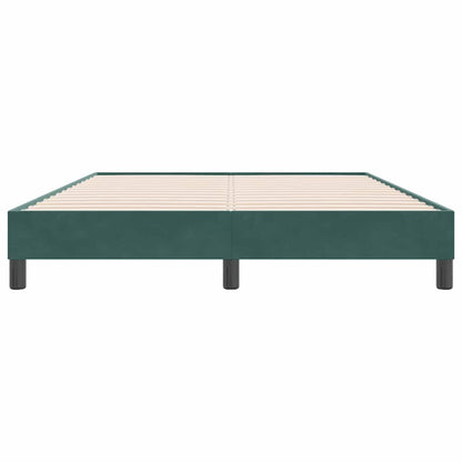Boxspring zonder matras fluweel donkergroen 140x220 cm