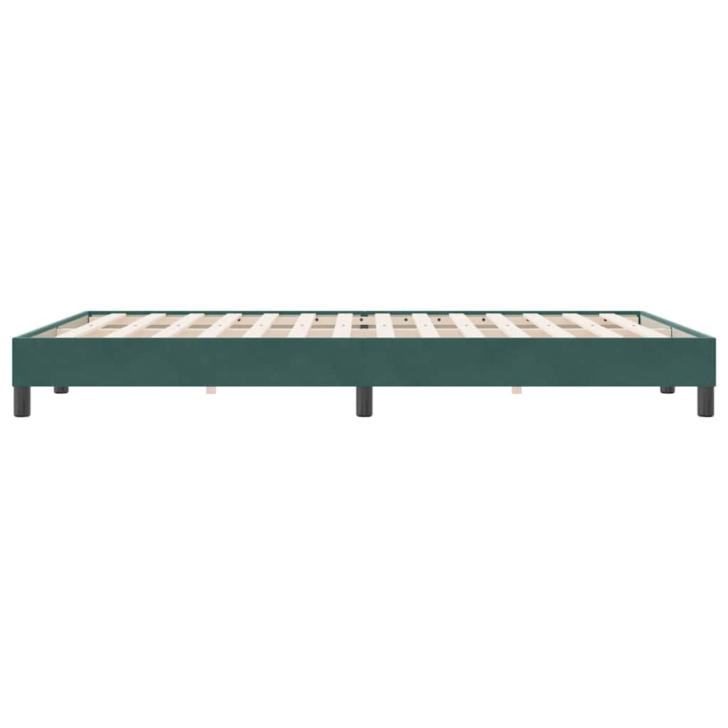 Boxspring zonder matras fluweel donkergroen 140x220 cm