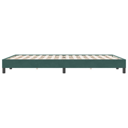 Boxspring zonder matras fluweel donkergroen 140x220 cm