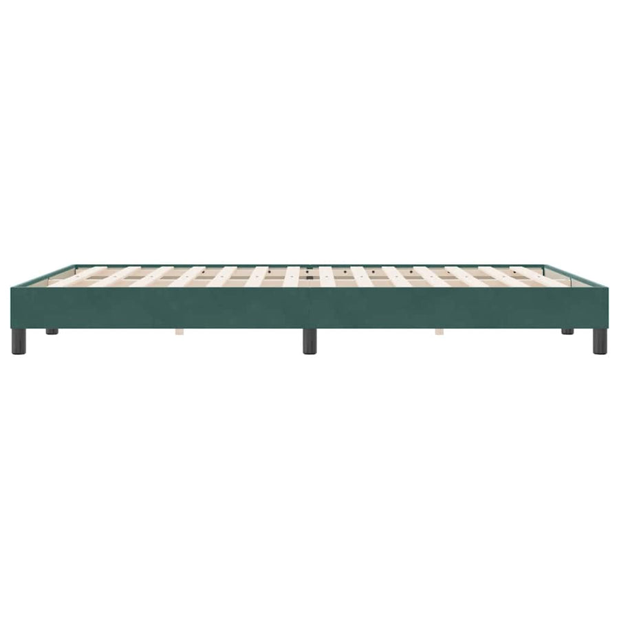 Boxspring zonder matras fluweel donkergroen 140x220 cm