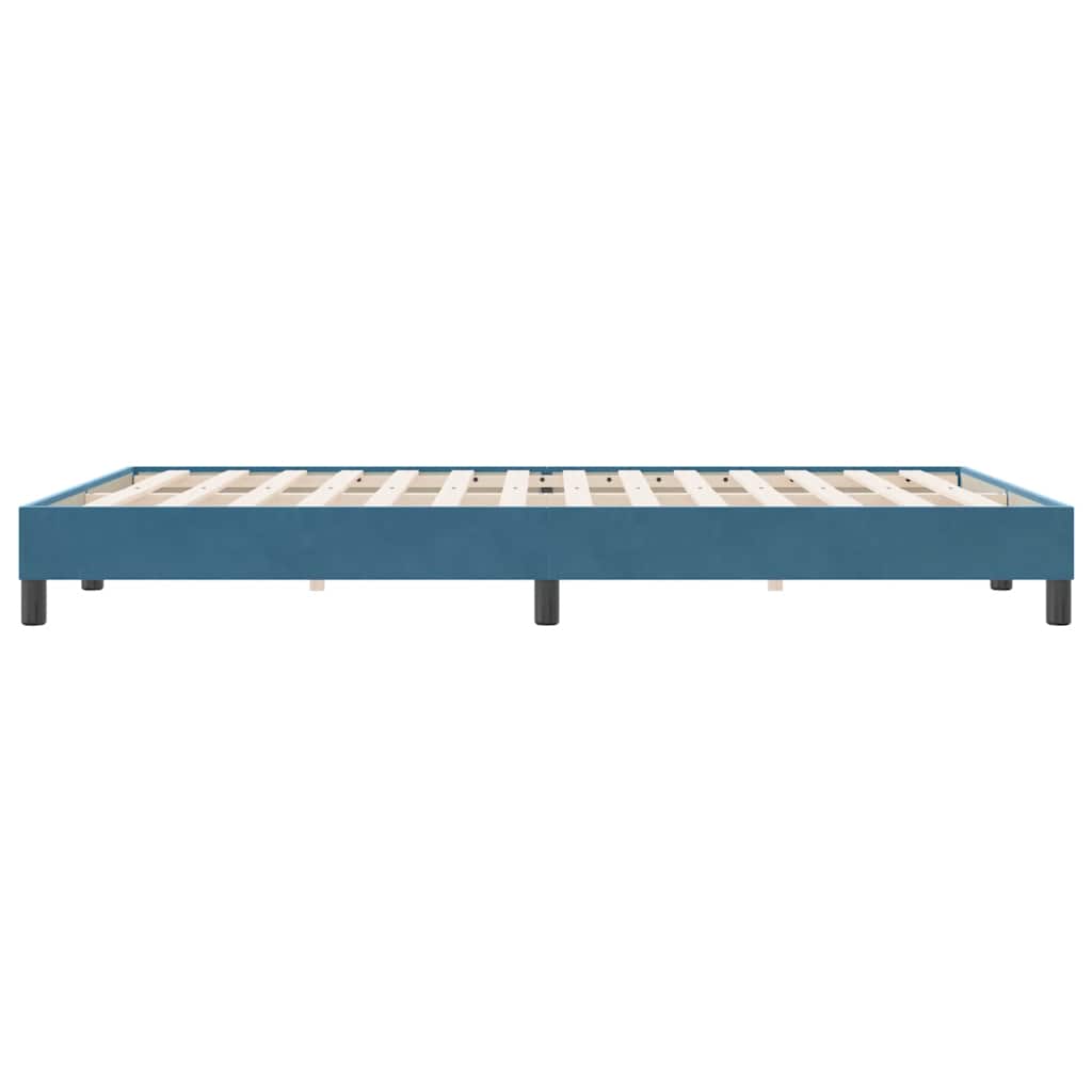 Boxspring zonder matras fluweel donkerblauw 140x220 cm