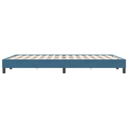 Boxspring zonder matras fluweel donkerblauw 140x220 cm