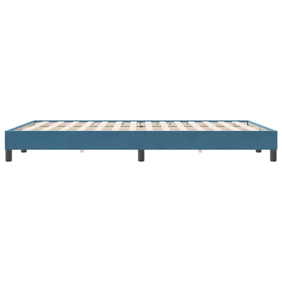 Boxspring zonder matras fluweel donkerblauw 140x220 cm