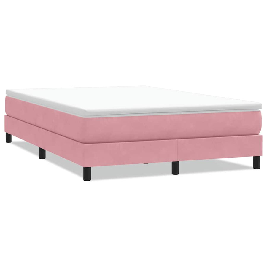 Boxspring zonder matras fluweel roze 140x220 cm
