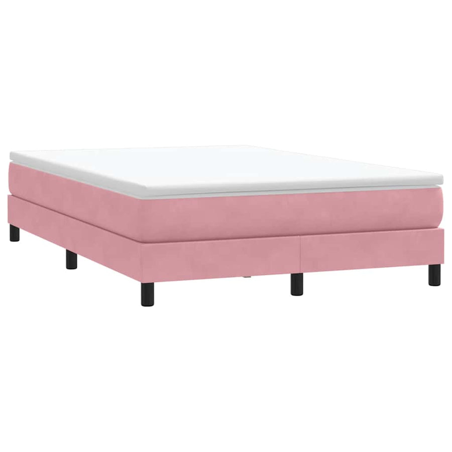 Boxspring zonder matras fluweel roze 140x220 cm
