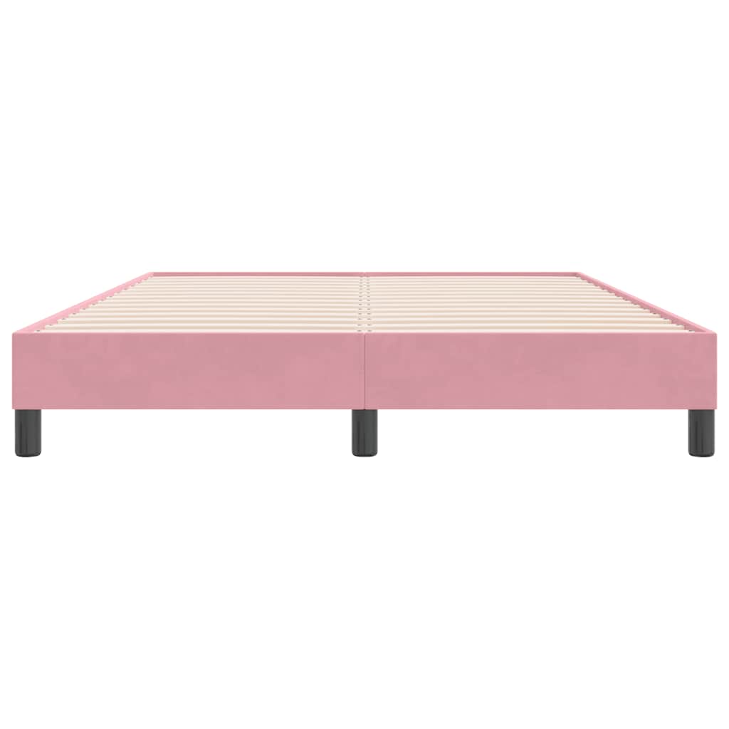 Boxspring zonder matras fluweel roze 140x220 cm