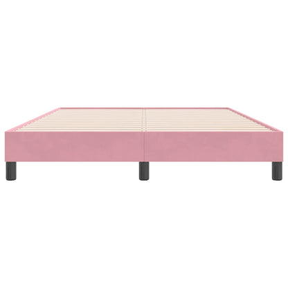 Boxspring zonder matras fluweel roze 140x220 cm