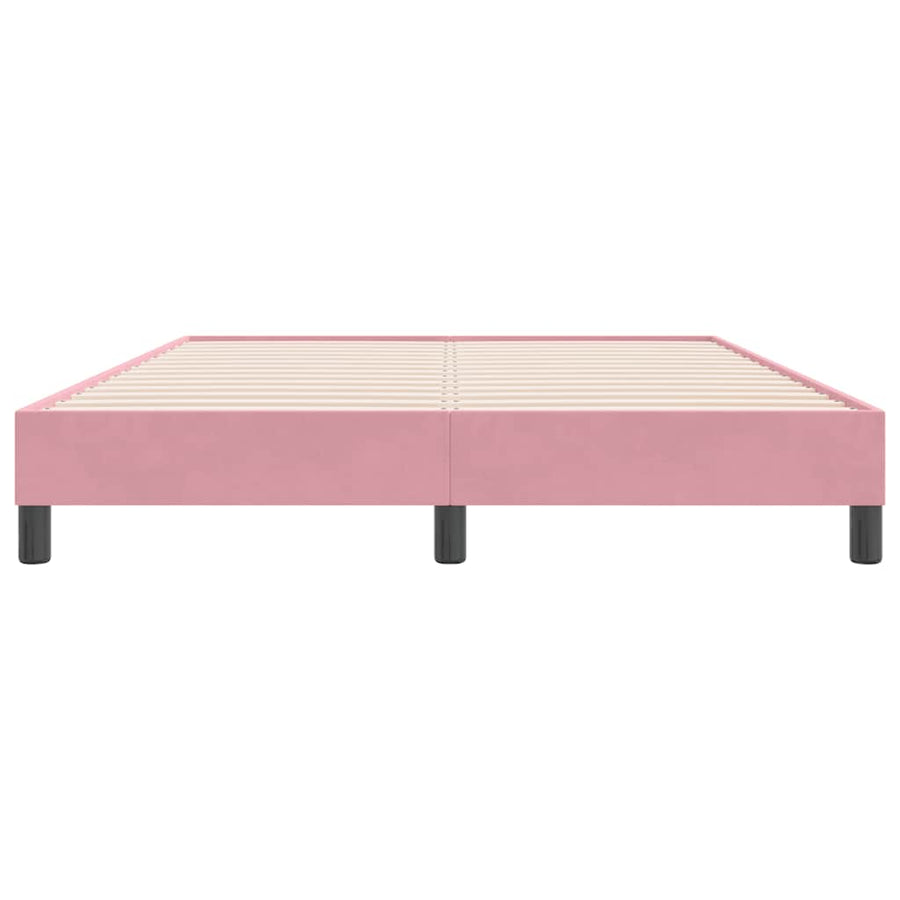 Boxspring zonder matras fluweel roze 140x220 cm