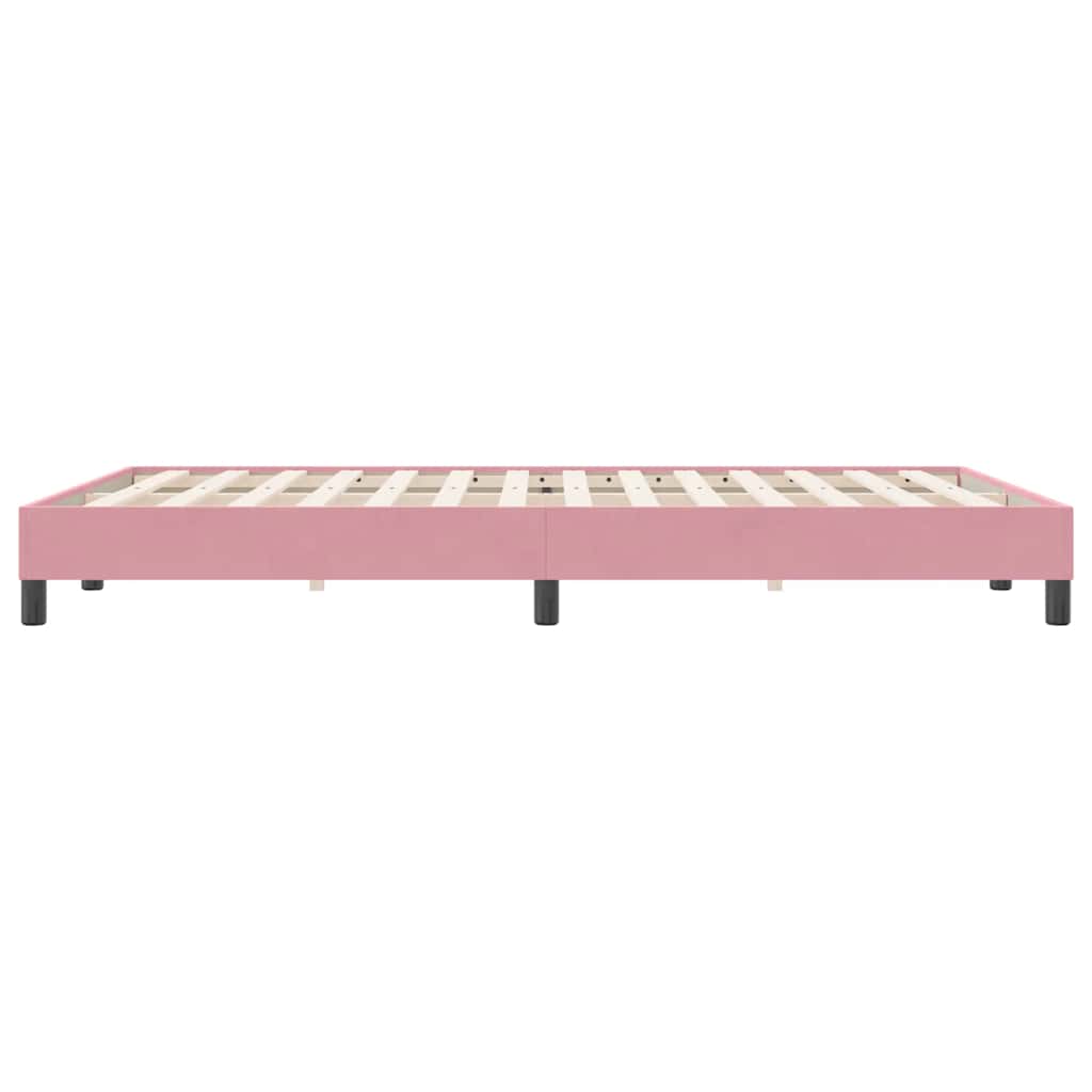 Boxspring zonder matras fluweel roze 140x220 cm