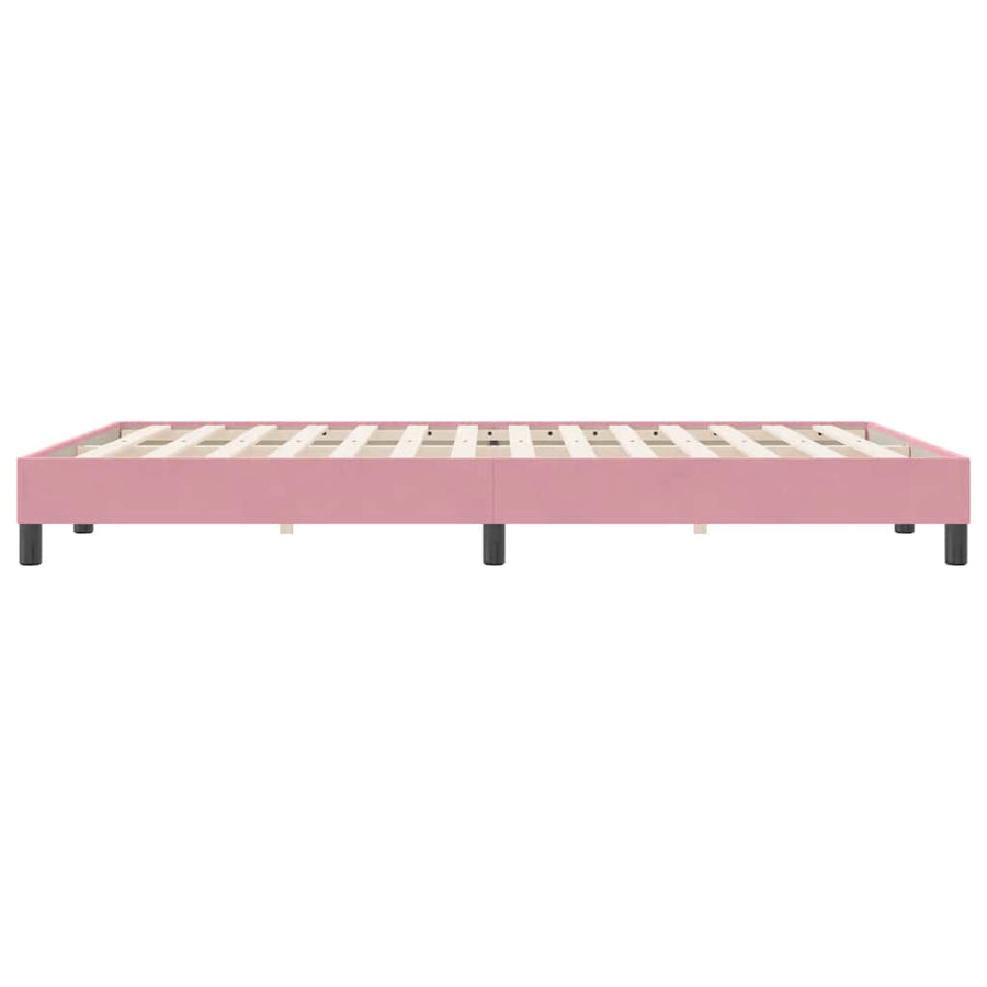 Boxspring zonder matras fluweel roze 140x220 cm