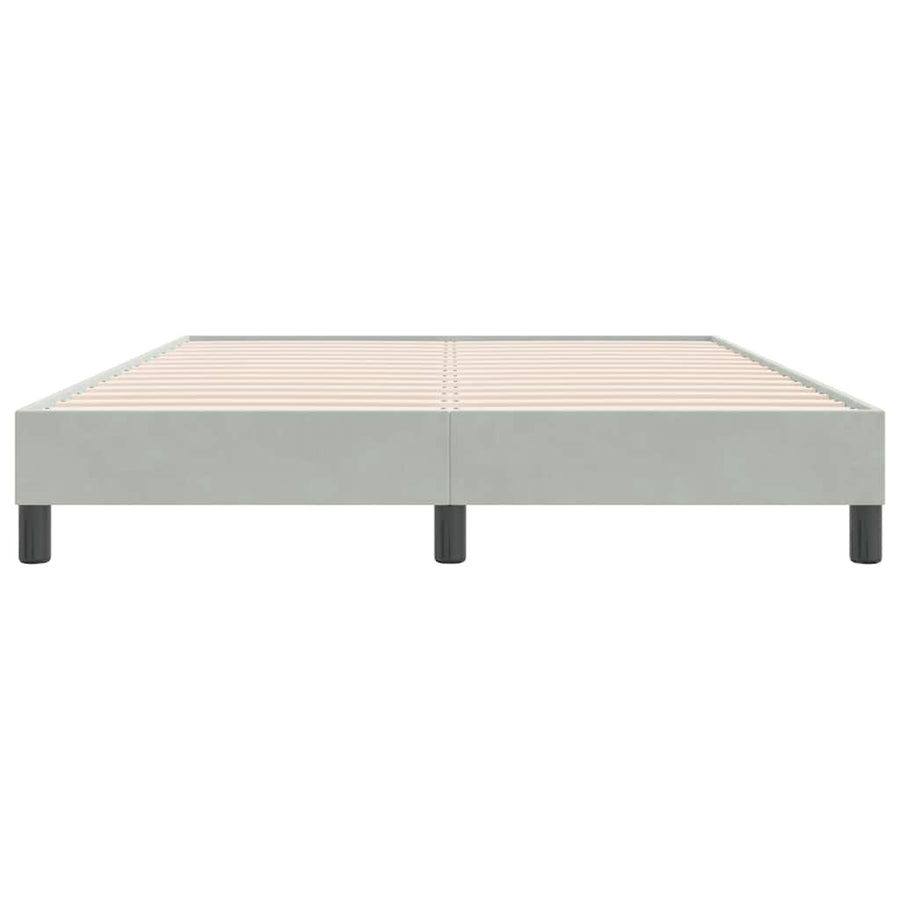 Boxspring zonder matras fluweel lichtgrijs 160x220 cm