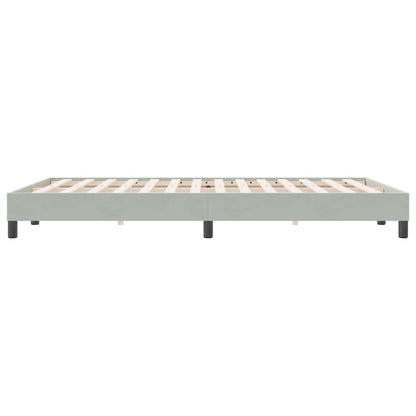 Boxspring zonder matras fluweel lichtgrijs 160x220 cm