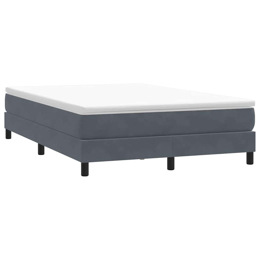 Boxspring zonder matras fluweel donkergrijs 160x220 cm
