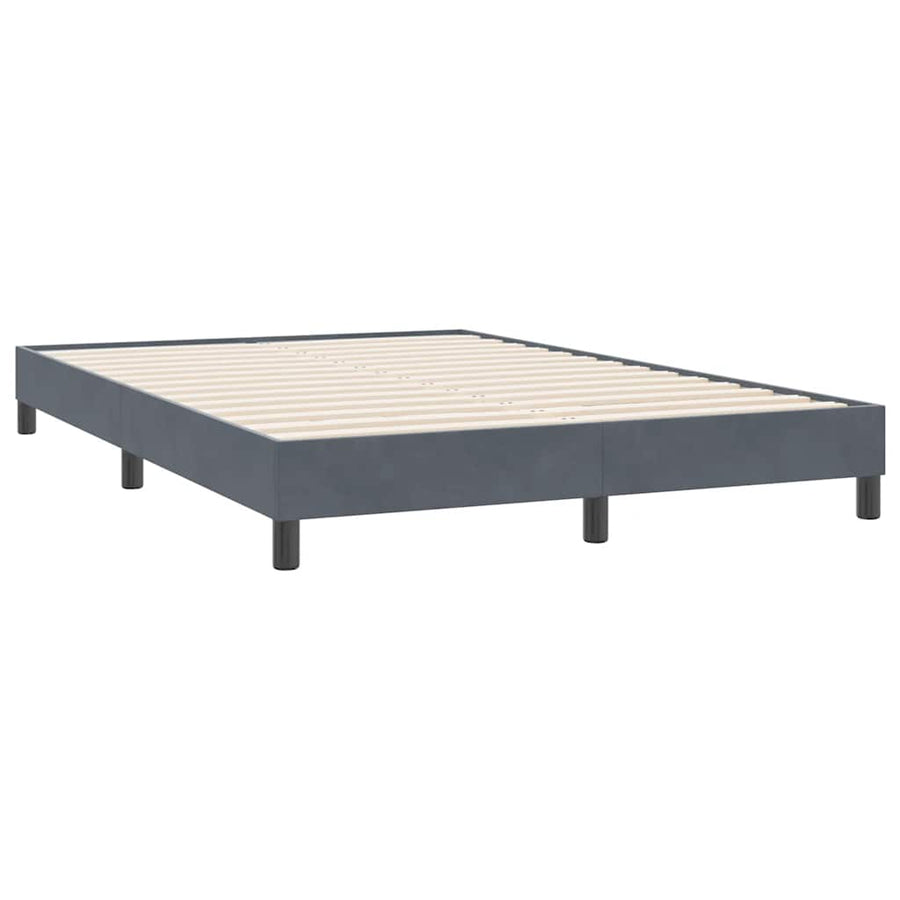 Boxspring zonder matras fluweel donkergrijs 160x220 cm