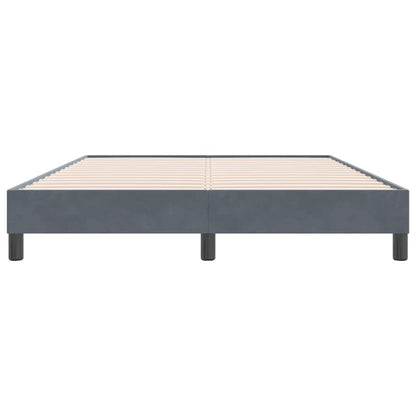 Boxspring zonder matras fluweel donkergrijs 160x220 cm