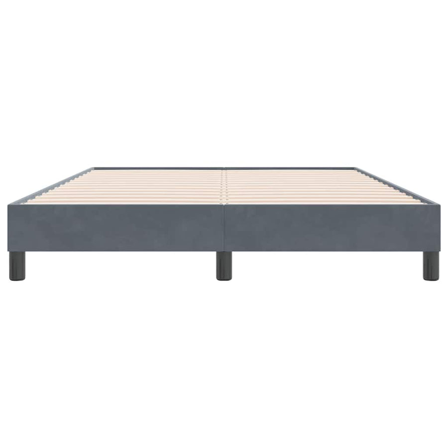 Boxspring zonder matras fluweel donkergrijs 160x220 cm