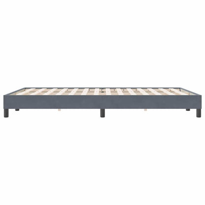 Boxspring zonder matras fluweel donkergrijs 160x220 cm