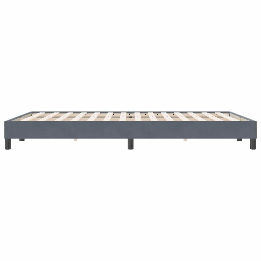 Boxspring zonder matras fluweel donkergrijs 160x220 cm