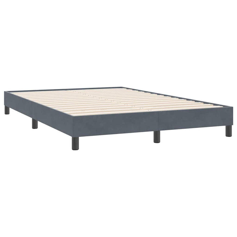 Boxspring zonder matras fluweel donkergrijs 160x220 cm