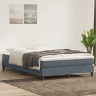 Box spring without mattress velvet dark gray 160x220 cm