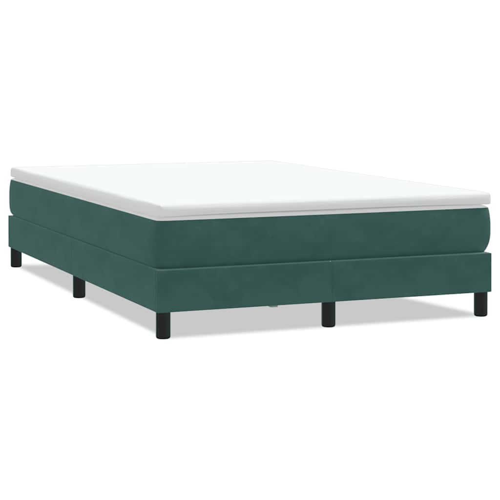 Boxspring zonder matras fluweel donkergroen 160x220 cm