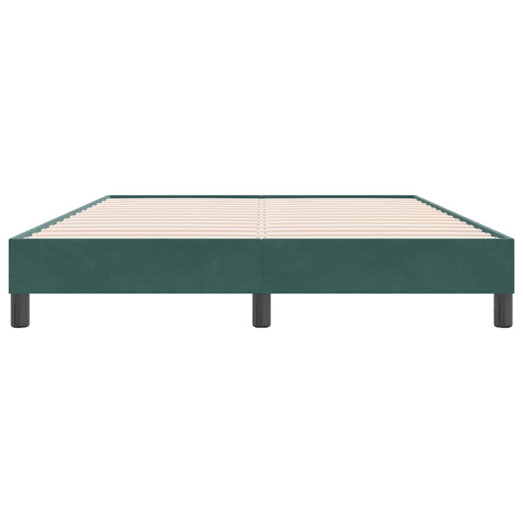 Boxspring zonder matras fluweel donkergroen 160x220 cm