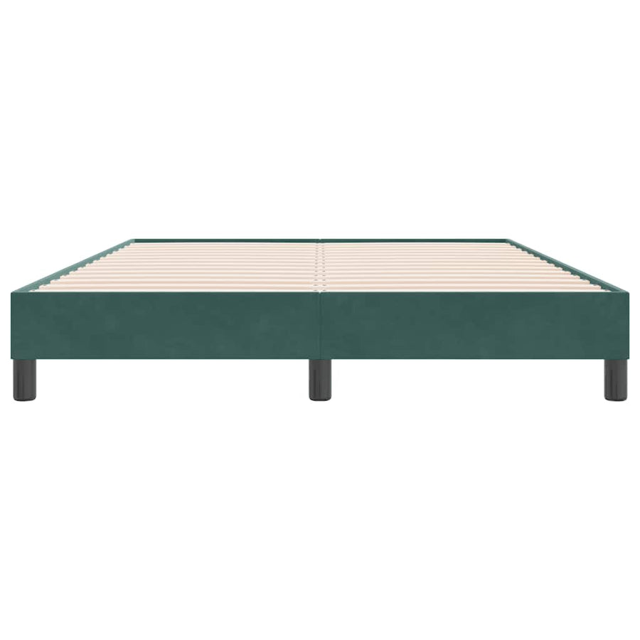 Boxspring zonder matras fluweel donkergroen 160x220 cm