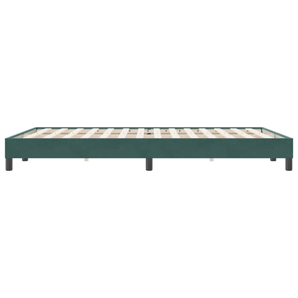 Boxspring zonder matras fluweel donkergroen 160x220 cm