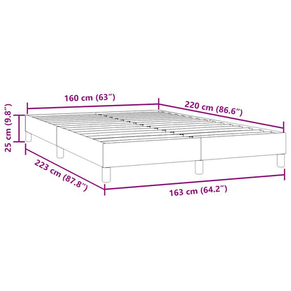 Boxspring zonder matras fluweel donkergroen 160x220 cm