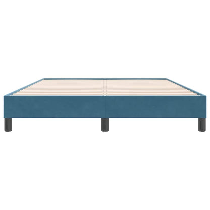 Boxspring zonder matras fluweel donkerblauw 160x220 cm