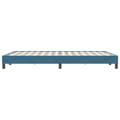 Boxspring zonder matras fluweel donkerblauw 160x220 cm