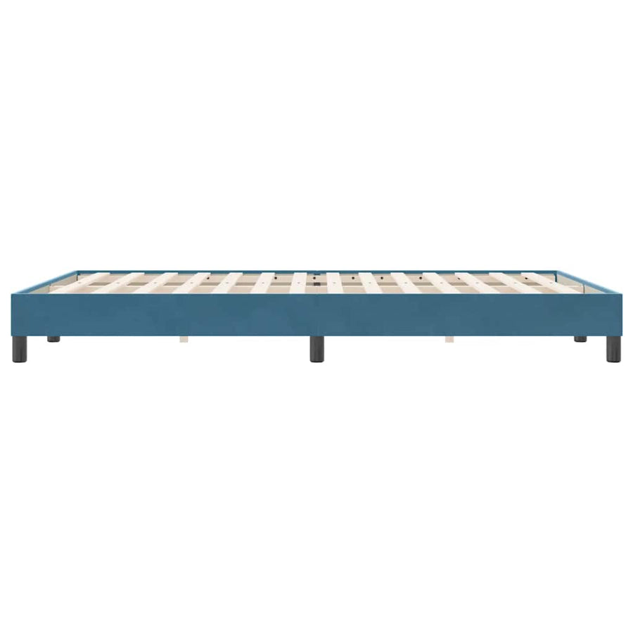 Boxspring zonder matras fluweel donkerblauw 160x220 cm