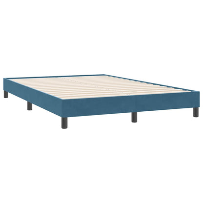 Boxspring zonder matras fluweel donkerblauw 160x220 cm