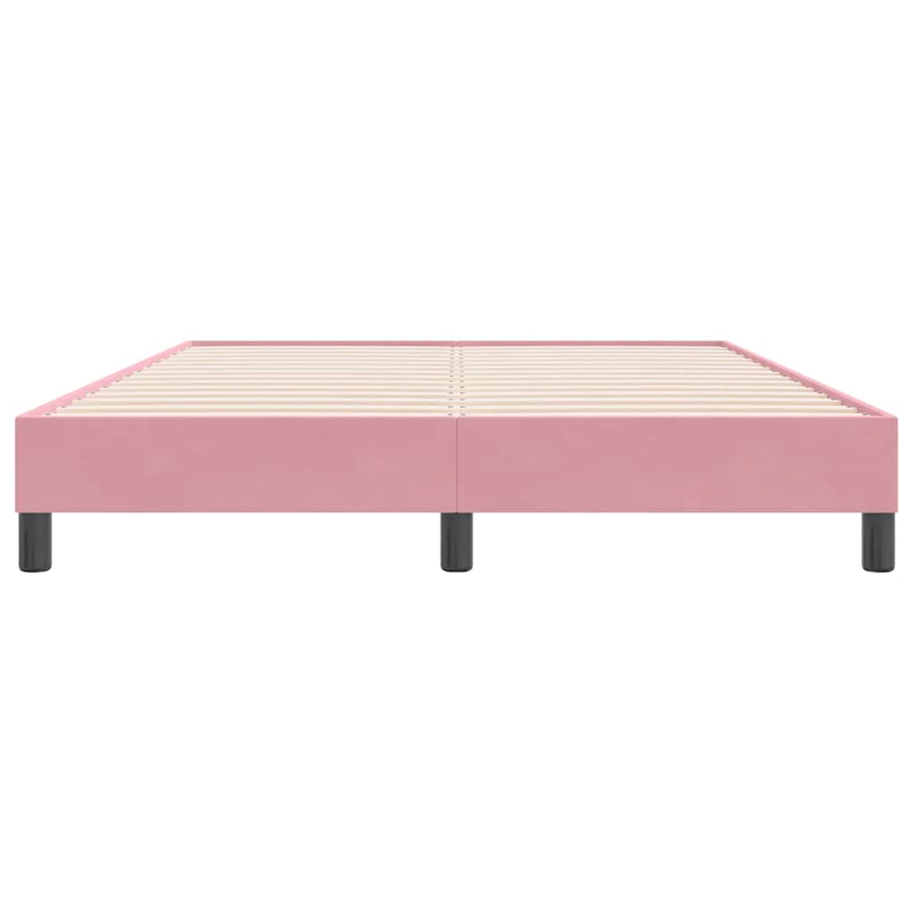 Boxspring zonder matras fluweel roze 160x220 cm