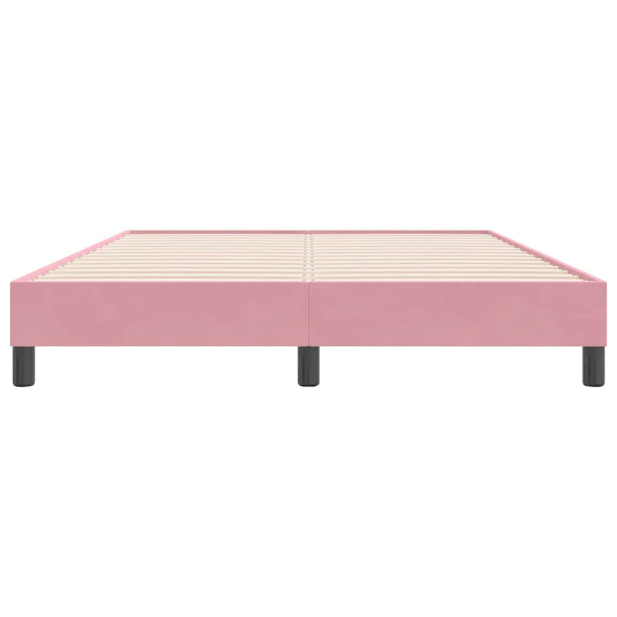 Boxspring zonder matras fluweel roze 160x220 cm