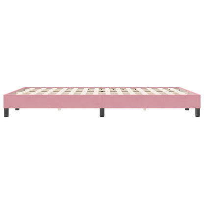 Boxspring zonder matras fluweel roze 160x220 cm