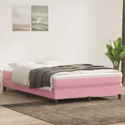 Boxspring 160x220 cm fluweel roze
