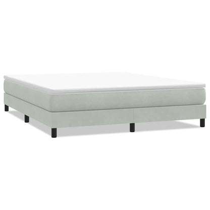 Bed boxspring zonder matras 180x220 cm fluweel lichtgrijs