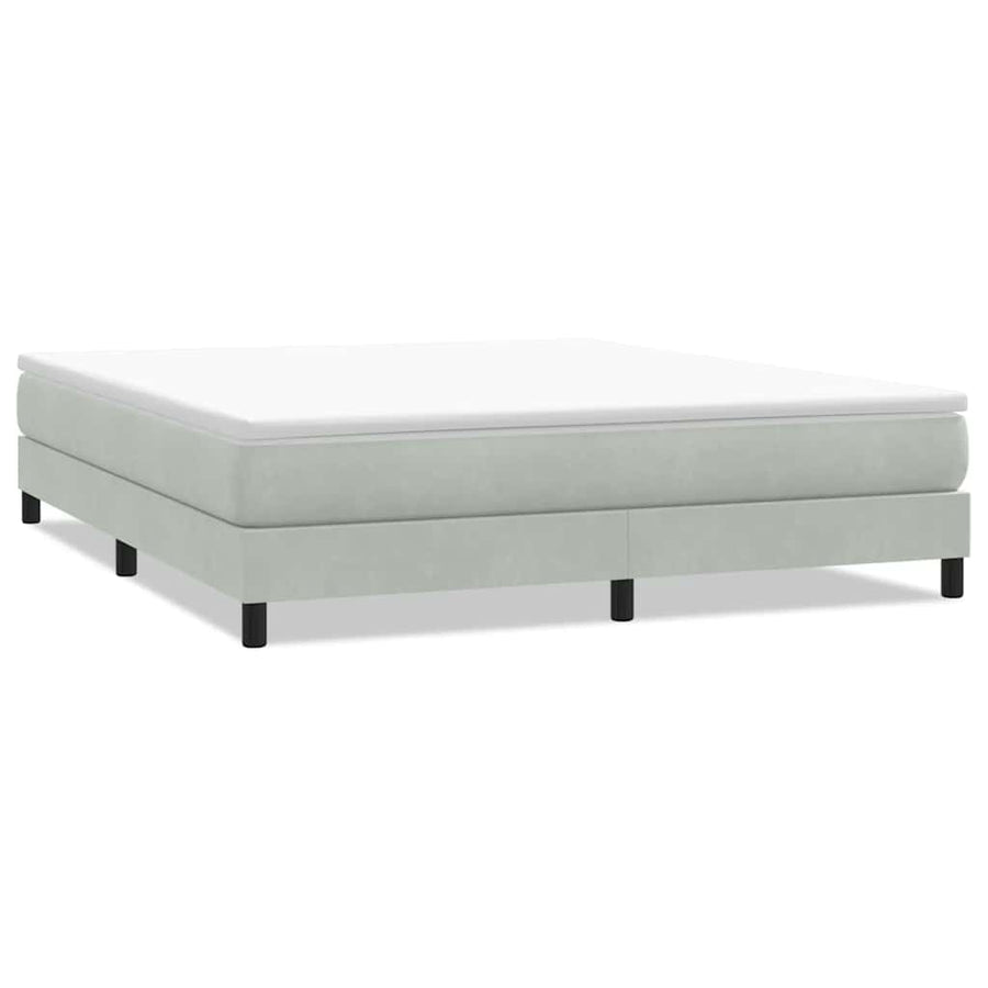 Bed boxspring zonder matras 180x220 cm fluweel lichtgrijs
