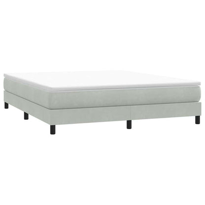 Bed boxspring zonder matras 180x220 cm fluweel lichtgrijs