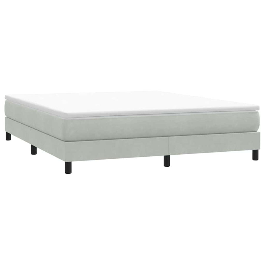 Bed boxspring zonder matras 180x220 cm fluweel lichtgrijs