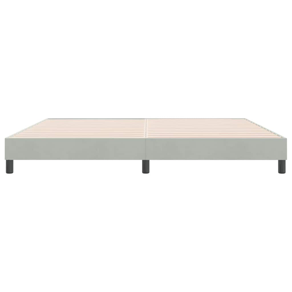 Bed boxspring zonder matras 180x220 cm fluweel lichtgrijs