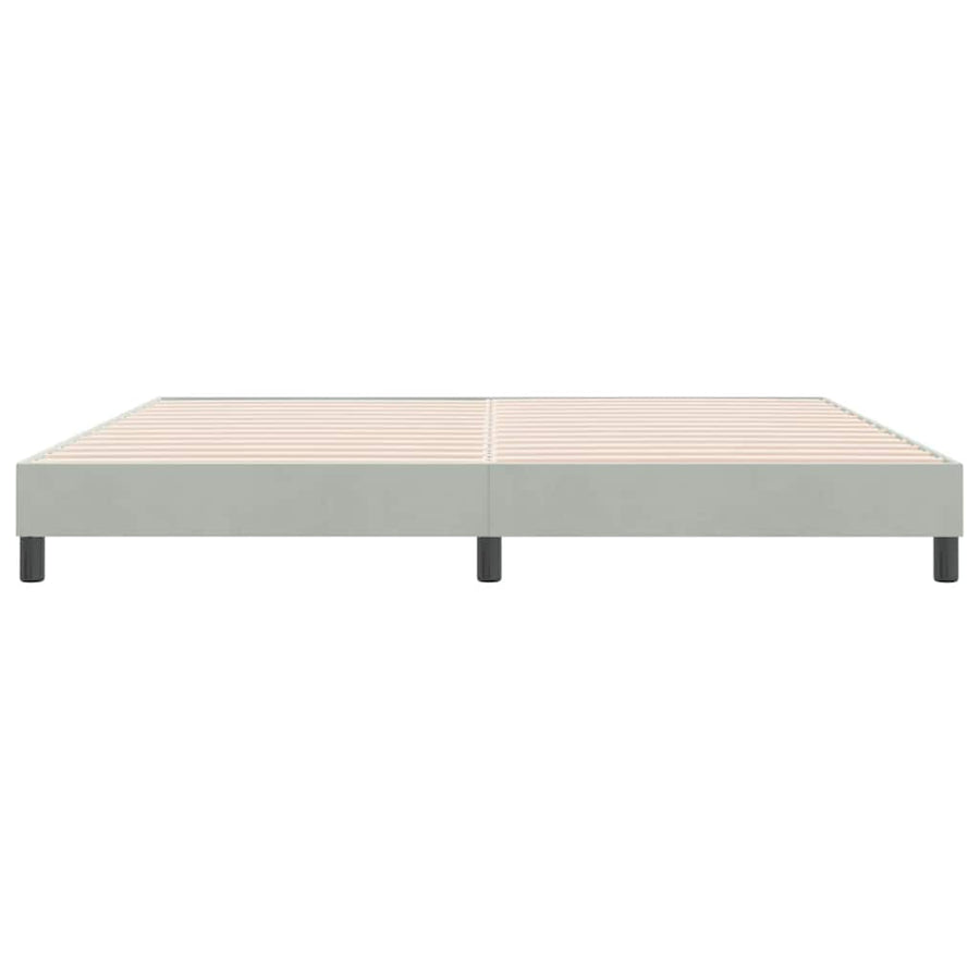 Bed boxspring zonder matras 180x220 cm fluweel lichtgrijs