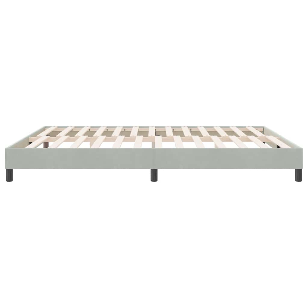 Bed boxspring zonder matras 180x220 cm fluweel lichtgrijs