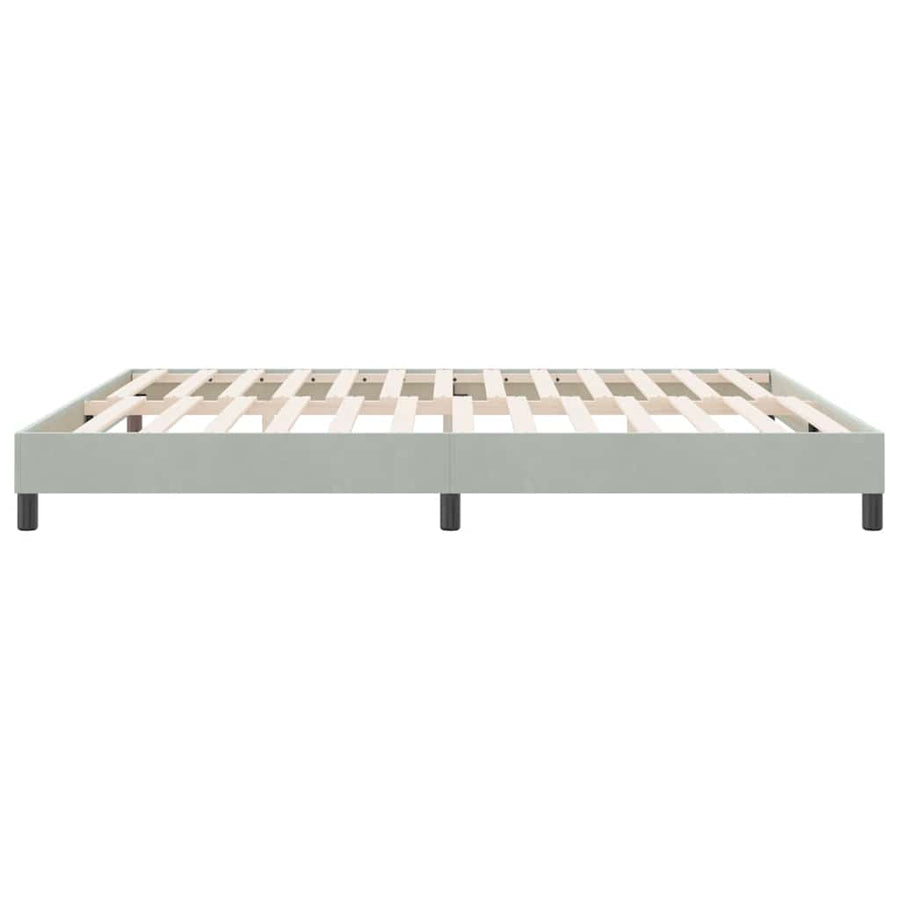 Bed boxspring zonder matras 180x220 cm fluweel lichtgrijs