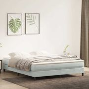 Boxspringbed 180x220 cm fluweel lichtgrijs