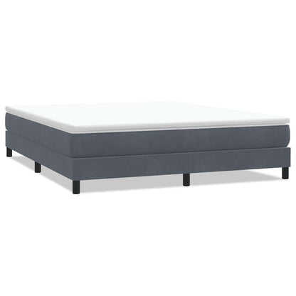 Boxspringbed zonder matras 180x220 cm fluweel donkergrijs