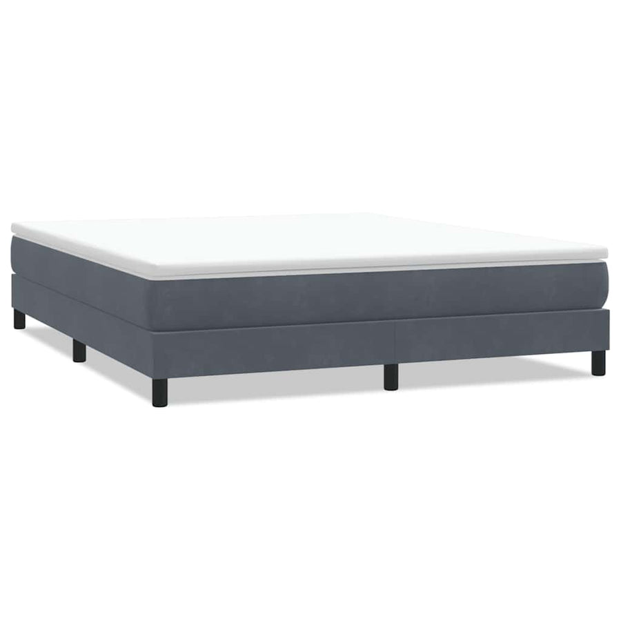 Boxspringbed zonder matras 180x220 cm fluweel donkergrijs