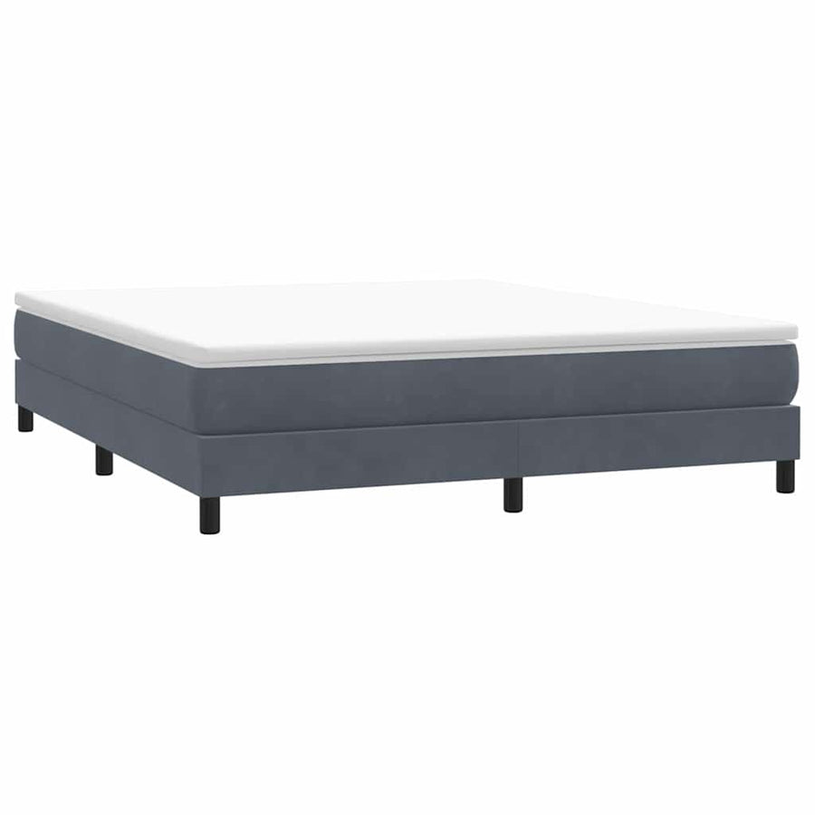 Boxspringbed zonder matras 180x220 cm fluweel donkergrijs