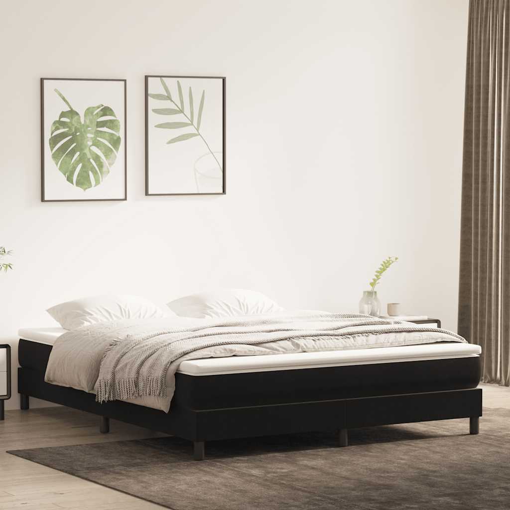 Boxspringbed zonder matras 180x220 cm fluweel zwart